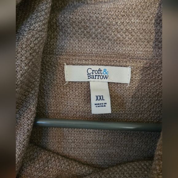 Croft & Barrow Brown Cowl Neck Sweater Size XXL - Picture 3 of 6